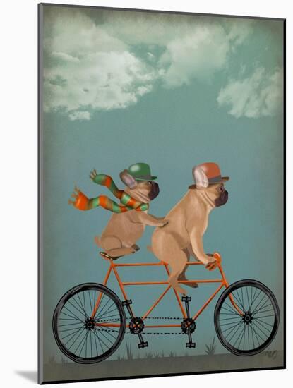 French Bulldog Tandem-Fab Funky-Mounted Art Print