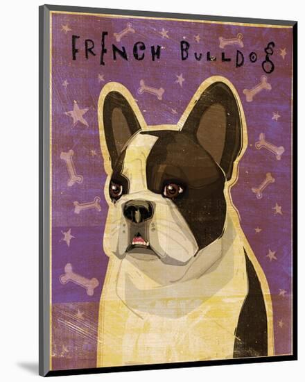 French Bulldog (White Brindle)-John W^ Golden-Mounted Art Print