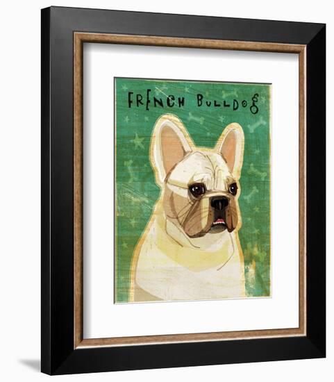 French Bulldog (White)-John W^ Golden-Framed Art Print