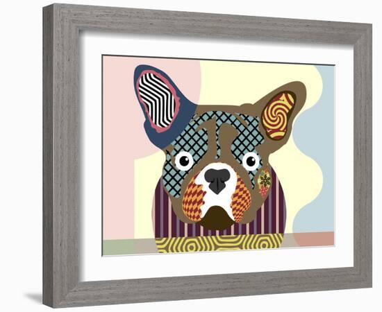 French Bulldog-Lanre Adefioye-Framed Giclee Print