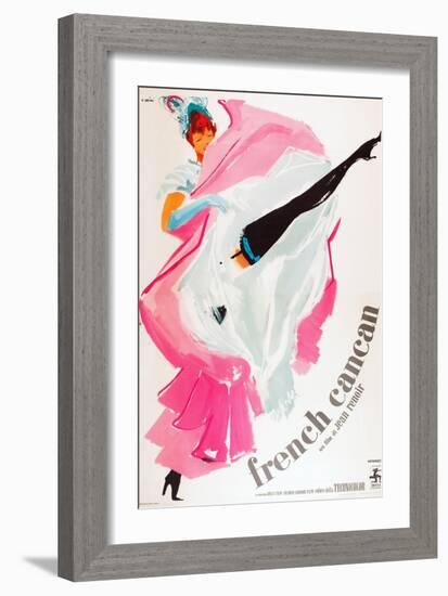 French Can Can, (aka Only the French Can), Italian poster art, 1955-null-Framed Premium Giclee Print