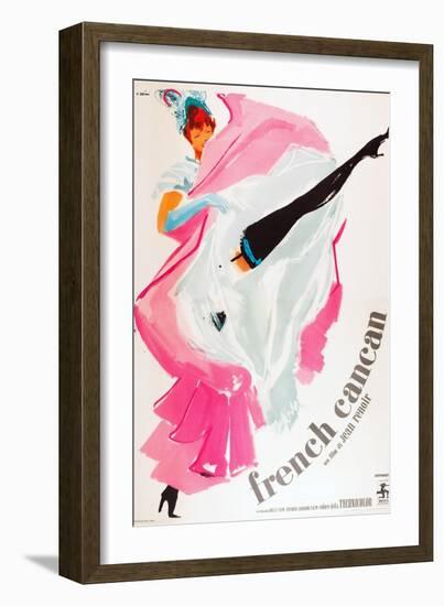 French Can Can, (aka Only the French Can), Italian poster art, 1955-null-Framed Premium Giclee Print