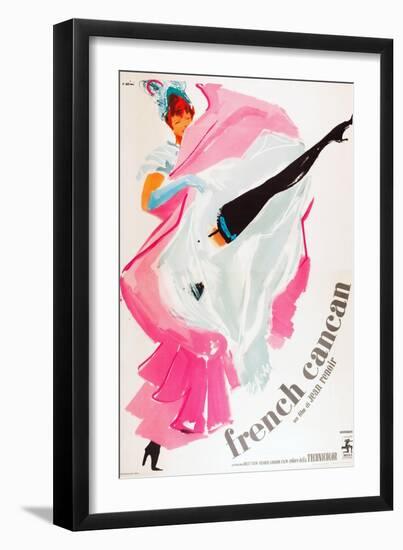 French Can Can, (aka Only the French Can), Italian poster art, 1955-null-Framed Premium Giclee Print