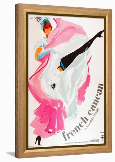 French Can Can, (aka Only the French Can), Italian poster art, 1955-null-Framed Stretched Canvas