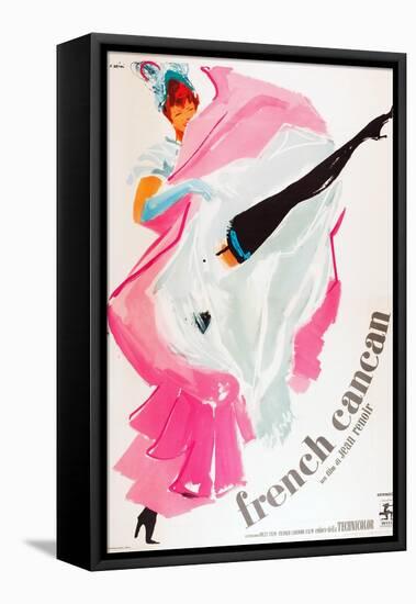 French Can Can, (aka Only the French Can), Italian poster art, 1955-null-Framed Stretched Canvas