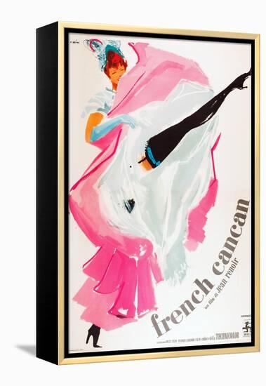 French Can Can, (aka Only the French Can), Italian poster art, 1955-null-Framed Stretched Canvas