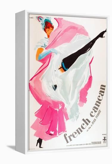 French Can Can, (aka Only the French Can), Italian poster art, 1955-null-Framed Stretched Canvas