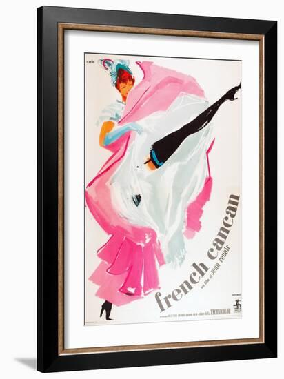 French Can Can, (aka Only the French Can), Italian poster art, 1955-null-Framed Art Print