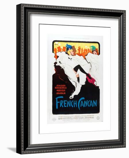 French Can Can, poster art, 1955-null-Framed Premium Giclee Print