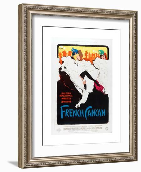 French Can Can, poster art, 1955-null-Framed Art Print