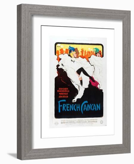 French Can Can, poster art, 1955-null-Framed Art Print