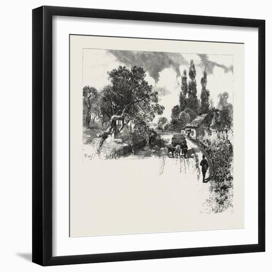 French Canadian Life, an Old Orchard, Canada, Nineteenth Century-null-Framed Giclee Print