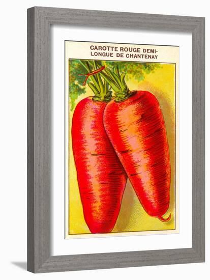 French Carrot Seed Packet-null-Framed Art Print