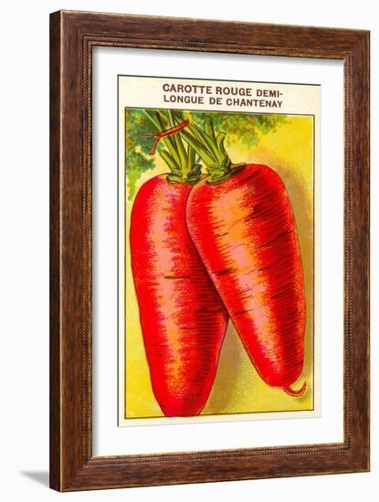 French Carrot Seed Packet-null-Framed Art Print