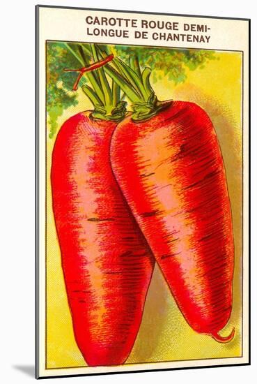 French Carrot Seed Packet-null-Mounted Art Print