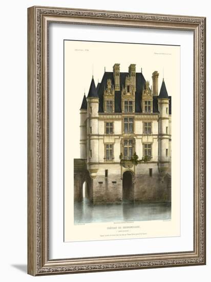 French Chateaux in Blue I-Victor Petit-Framed Art Print