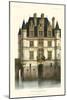 French Chateaux in Blue I-Victor Petit-Mounted Art Print