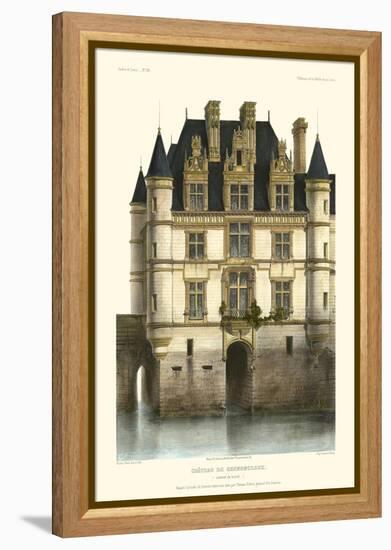 French Chateaux in Blue I-Victor Petit-Framed Stretched Canvas