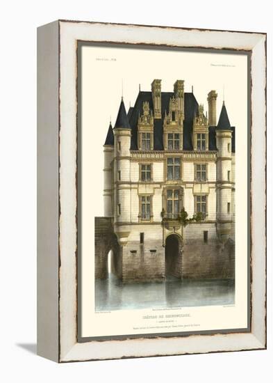 French Chateaux in Blue I-Victor Petit-Framed Stretched Canvas