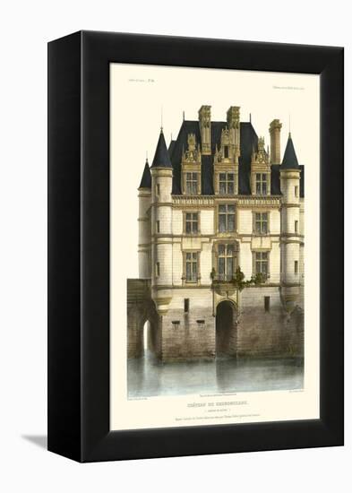 French Chateaux in Blue I-Victor Petit-Framed Stretched Canvas