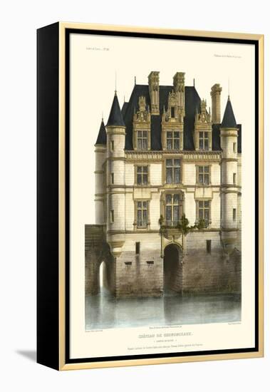 French Chateaux in Blue I-Victor Petit-Framed Stretched Canvas