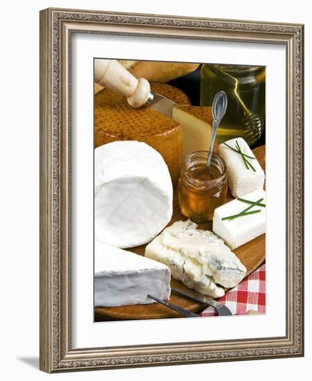 French Cheeses and Honey, France-Nico Tondini-Framed Photographic Print