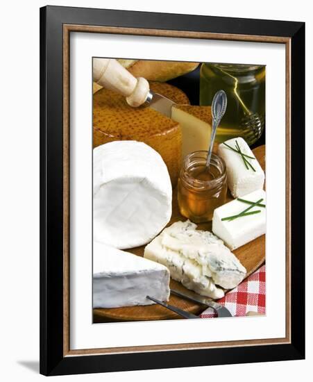 French Cheeses and Honey, France-Nico Tondini-Framed Photographic Print