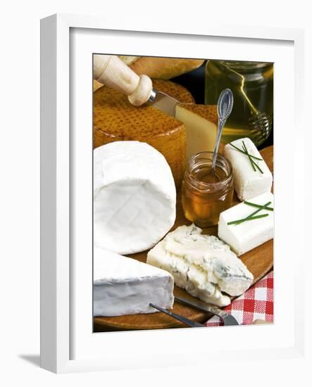 French Cheeses and Honey, France-Nico Tondini-Framed Photographic Print