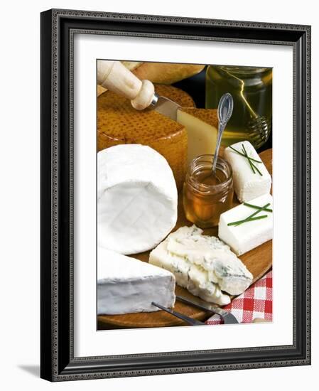 French Cheeses and Honey, France-Nico Tondini-Framed Photographic Print