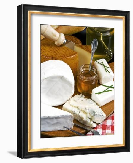 French Cheeses and Honey, France-Nico Tondini-Framed Photographic Print