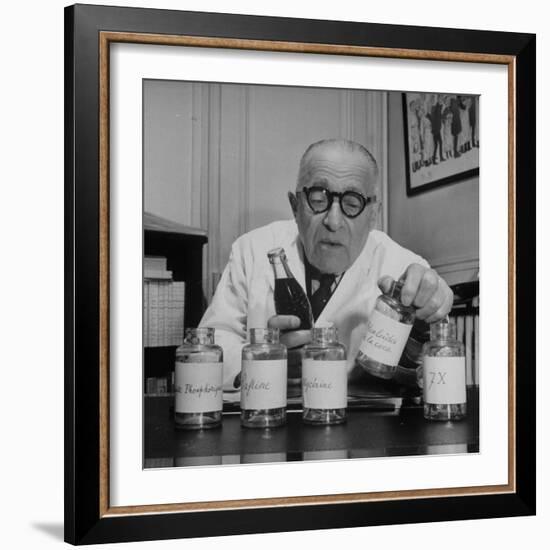 French Chemist, Analyzing the Ingredients of Coca-Cola-null-Framed Photographic Print