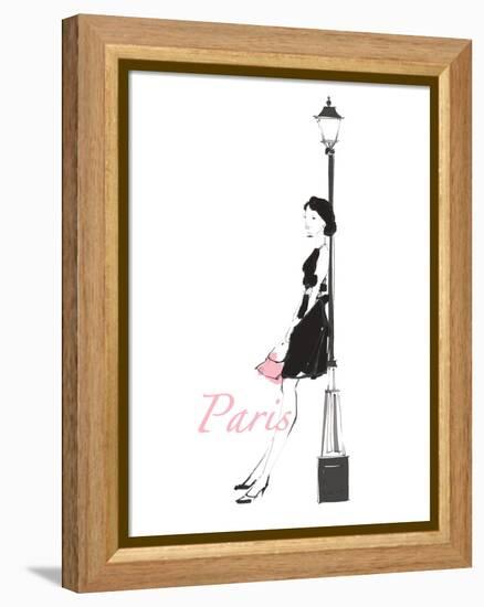 French Chic III Pink on White-Avery Tillmon-Framed Stretched Canvas