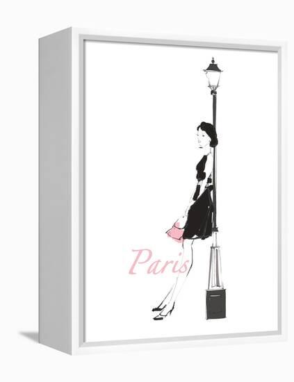 French Chic III Pink on White-Avery Tillmon-Framed Stretched Canvas