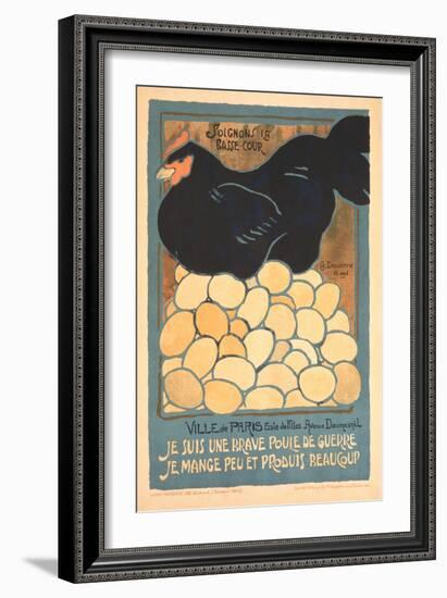 French Chicken with Many Eggs-null-Framed Art Print