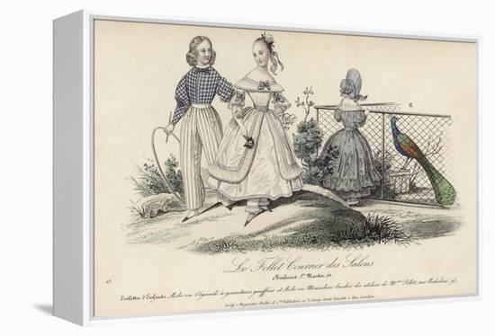 French Children's Fashions, 19th Century-null-Framed Premier Image Canvas