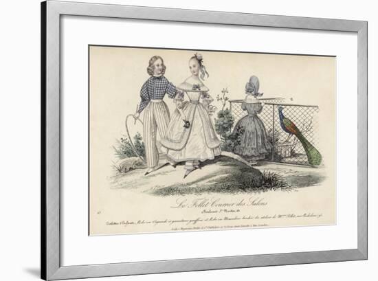 French Children's Fashions, 19th Century-null-Framed Giclee Print