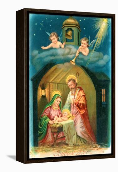 French Christmas Card-null-Framed Premier Image Canvas