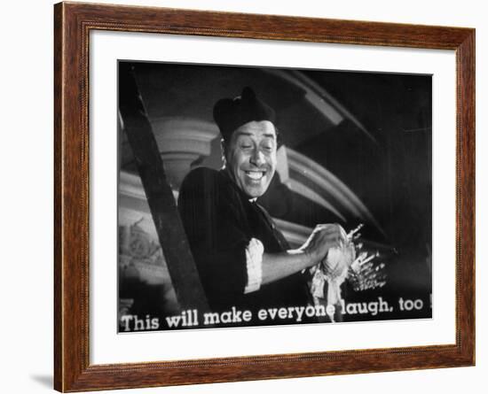 French Comedian Fernandel Performing in the Movie "The Little World of Don Camillo"-null-Framed Photographic Print