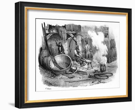 French Cooper-Victor Adam-Framed Art Print