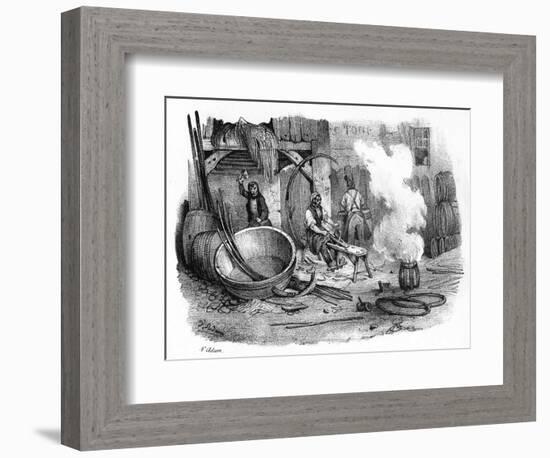 French Cooper-Victor Adam-Framed Art Print