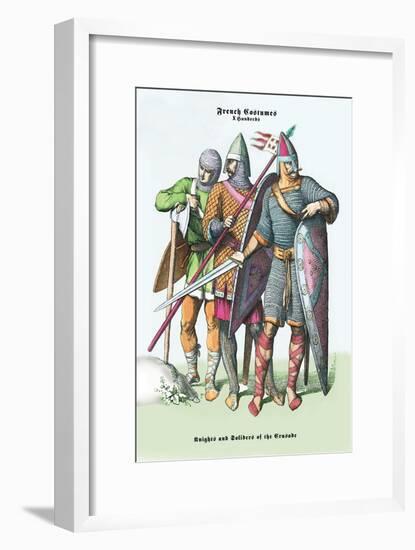 French Costumes: Knights and Soldiers of the Crusades-null-Framed Art Print