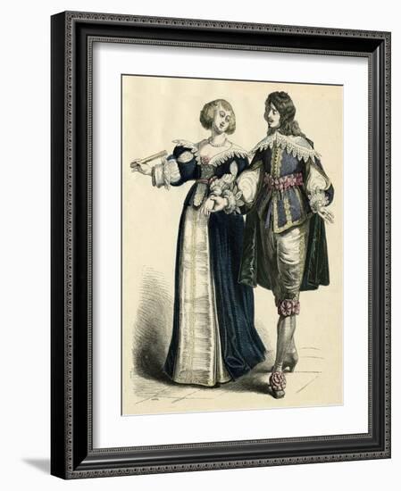 French Couple 1650-null-Framed Art Print