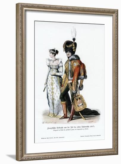 French Court Dress of the Time of the First Empire-null-Framed Giclee Print