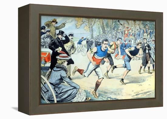 French Cross Country Running Championship (March 1903)-null-Framed Premier Image Canvas