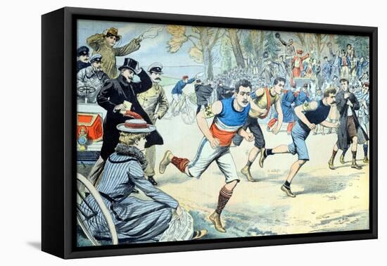 French Cross Country Running Championship (March 1903)-null-Framed Premier Image Canvas