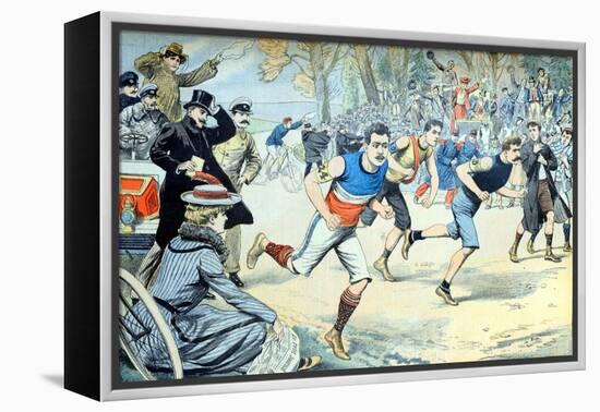 French Cross Country Running Championship (March 1903)-null-Framed Premier Image Canvas