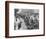 'French cuirassiers riding through the streets of Paris on their way on the front', 1914-Unknown-Framed Photographic Print