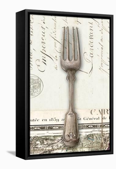 French Cuisine Fork-Devon Ross-Framed Stretched Canvas