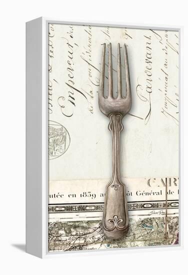 French Cuisine Fork-Devon Ross-Framed Stretched Canvas