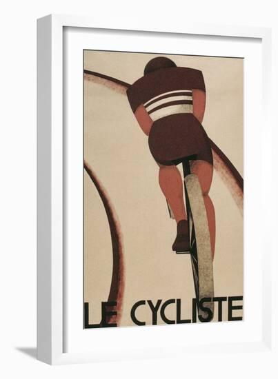 French Cycling Poster, Le Cycliste-null-Framed Premium Giclee Print